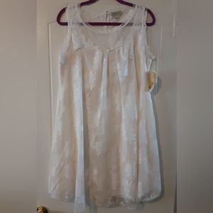 One World Live and Let Live Lace Dress Lined White Medium